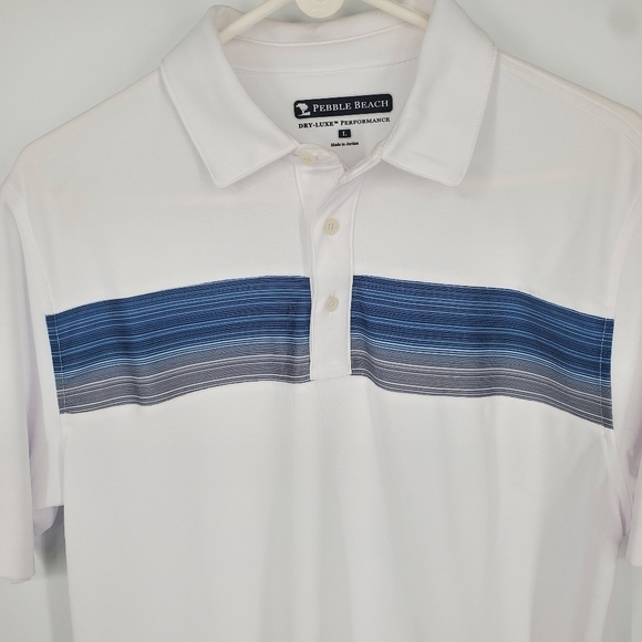 Pebble Beach Shirt Mens Large Short Sleeve Performance Polo - Picture 5 of 6